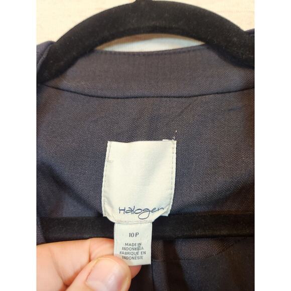 Halogen Women’s Navy Blue One Button Blazer Jacket Office Career Size 10P - Picture 3 of 7